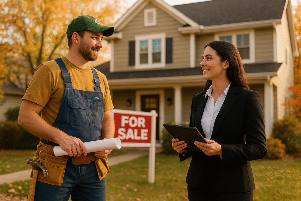 Cedar Crown Projects' property maintenance and landscaping services for real estate agents in southern maine which includes kitchen & bathroom remodels,, floor installations, painting, doors & windows, paver patios & walkways, ground & raised garden bed designs, and more home improvements